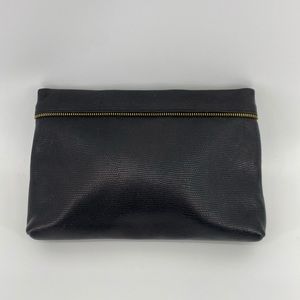 Lauren Merkin Black Leather Clutch